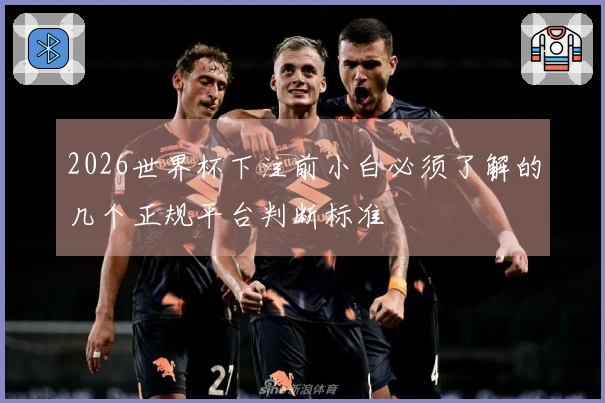 2026世界杯下注前小白必须了解的几个正规平台判断标准