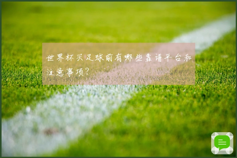 世界杯买足球前有哪些靠谱平台和注意事项？