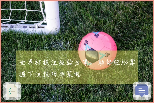 世界杯投注经验分享，助你轻松掌握下注技巧与策略