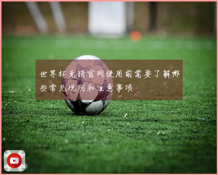 世界杯竞猜官网使用前需要了解哪些常见规则和注意事项